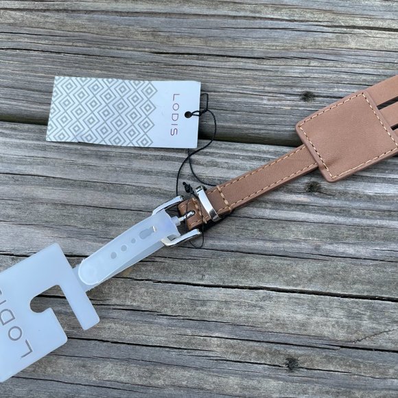 LODIS Belt Leather Brown 3 strand Women Waistband - Picture 8 of 10